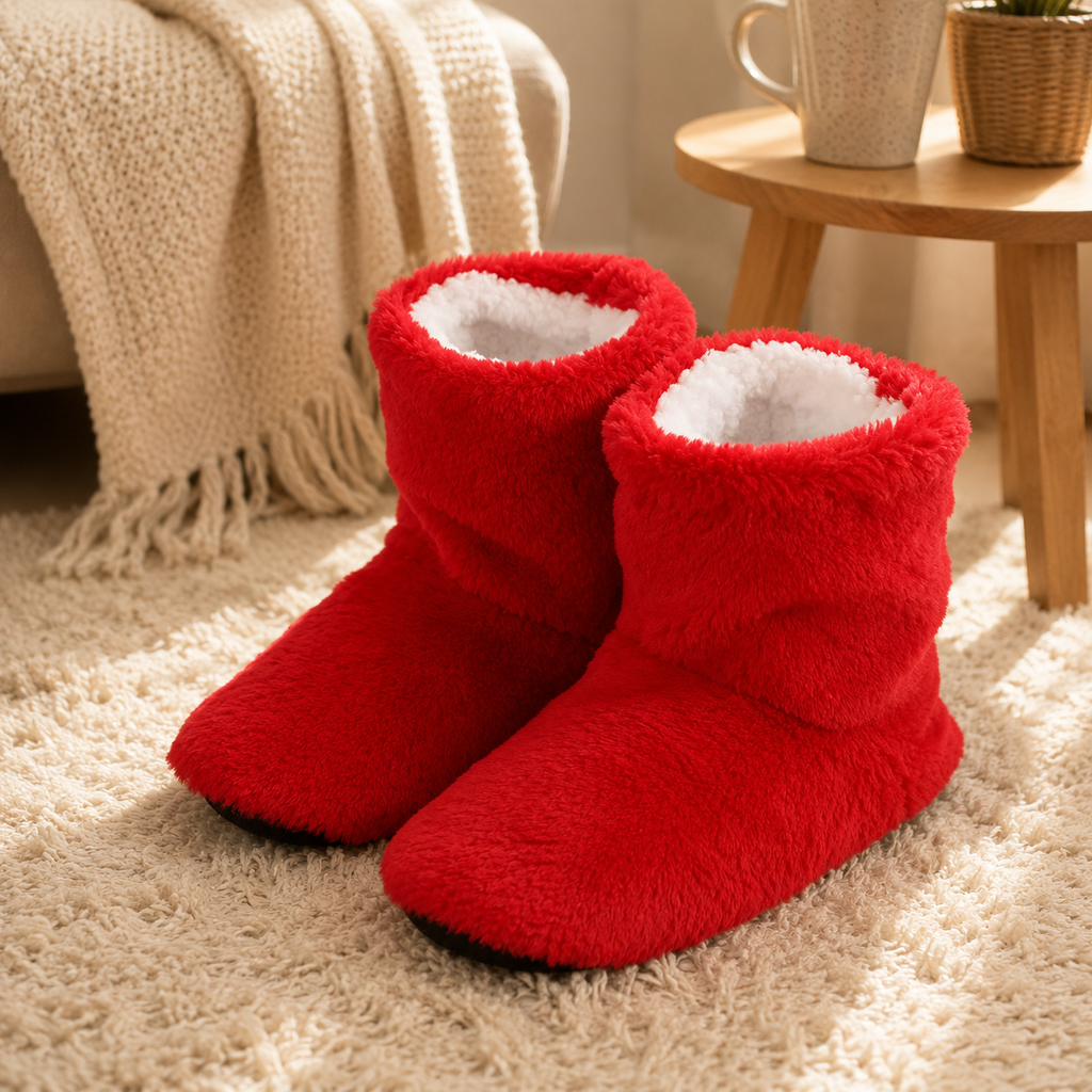Pantuflas Botita con Interior de Corderito