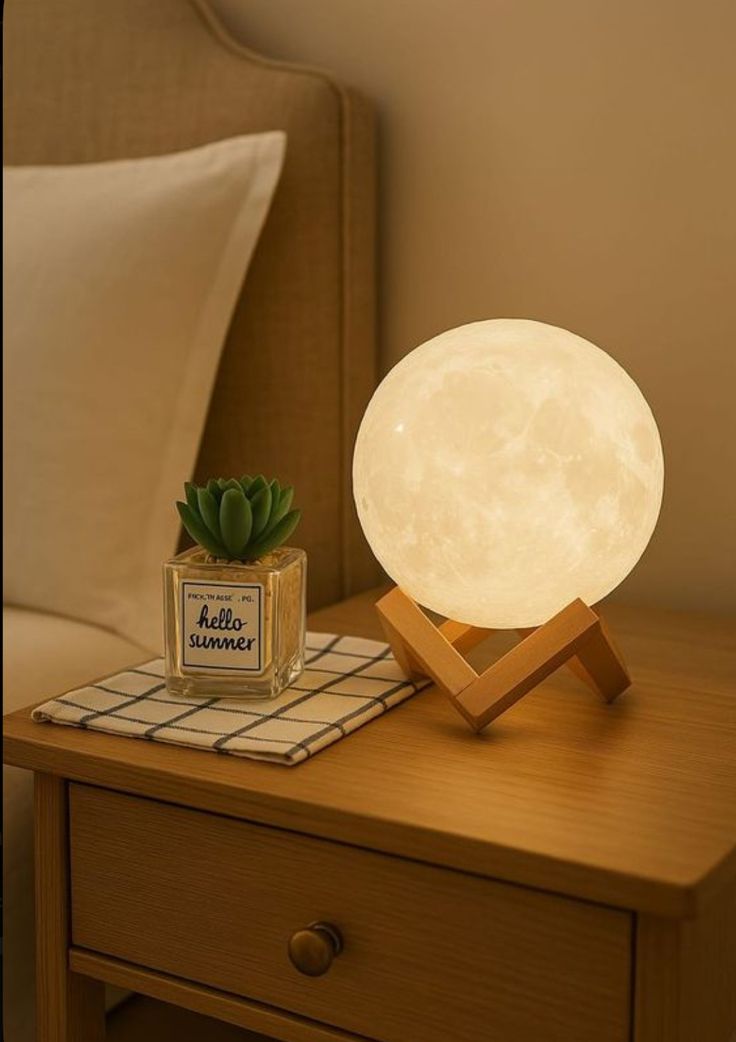 Lámpara luz de luna con base