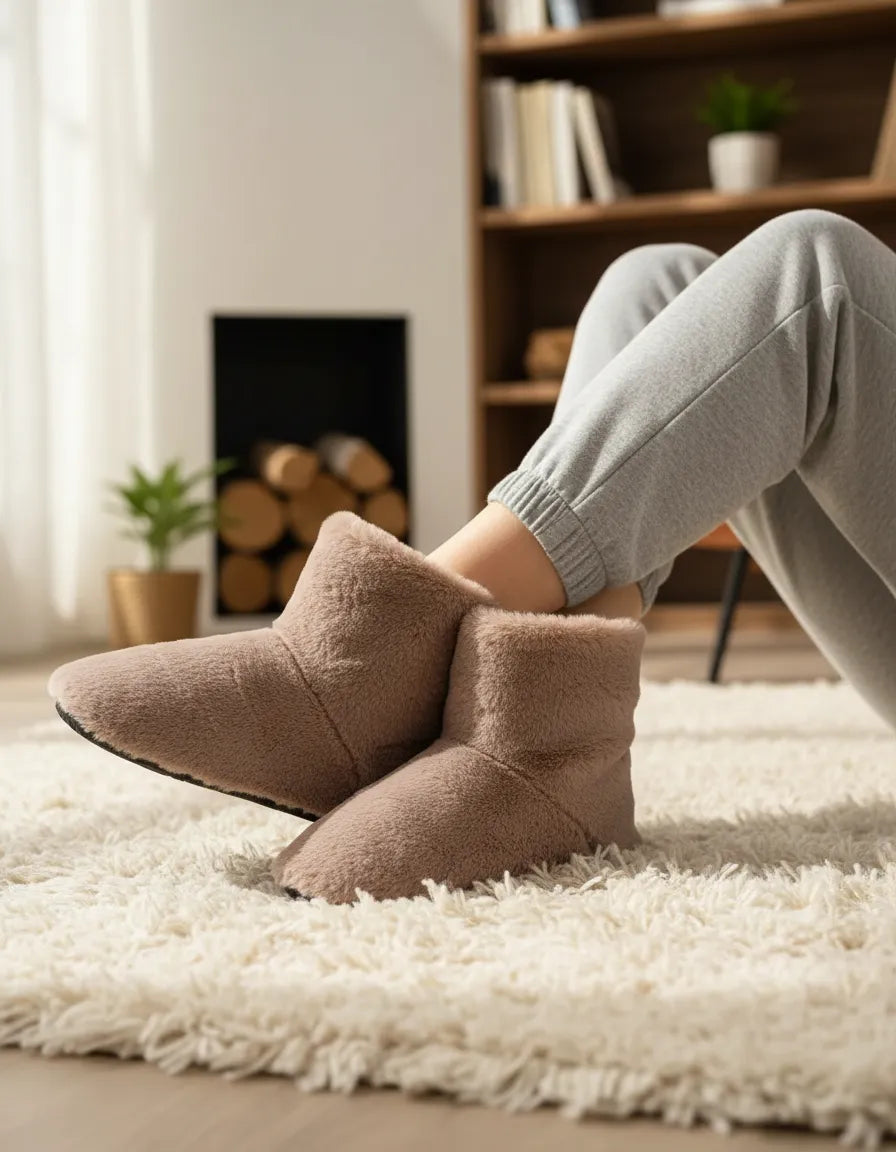 Pantuflas Botita con Interior de Corderito