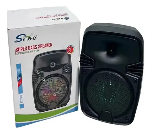 Parlante Bluetooth con luces led 3 pulgadas