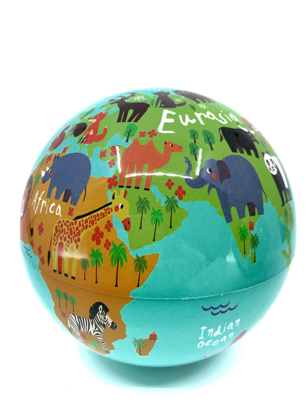 Globo terráqueo infantil giratorio con luz 14cm