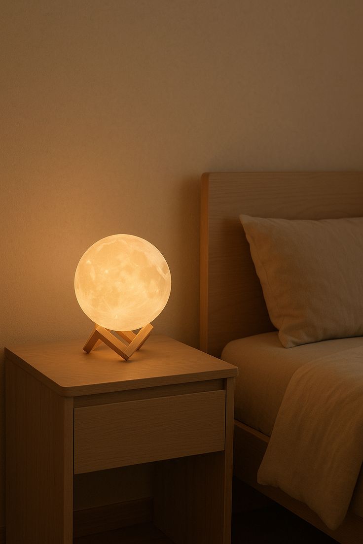 Lámpara luz de luna con base