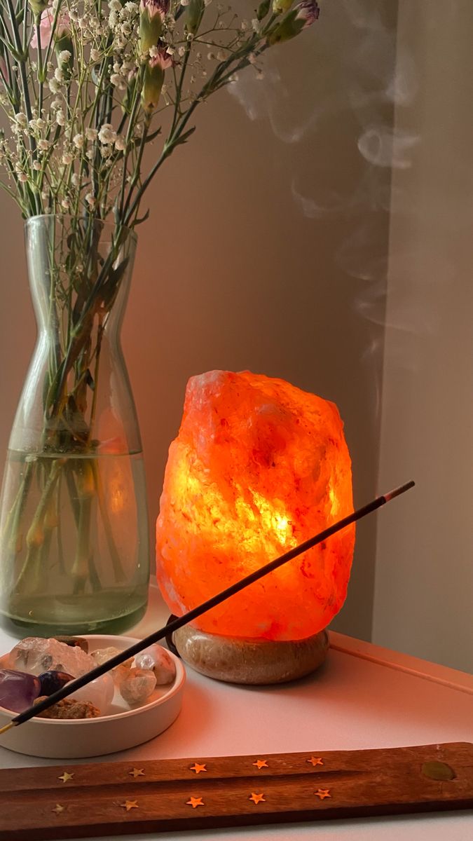Lámpara de Sal del Himalaya con Dimmer Regulable