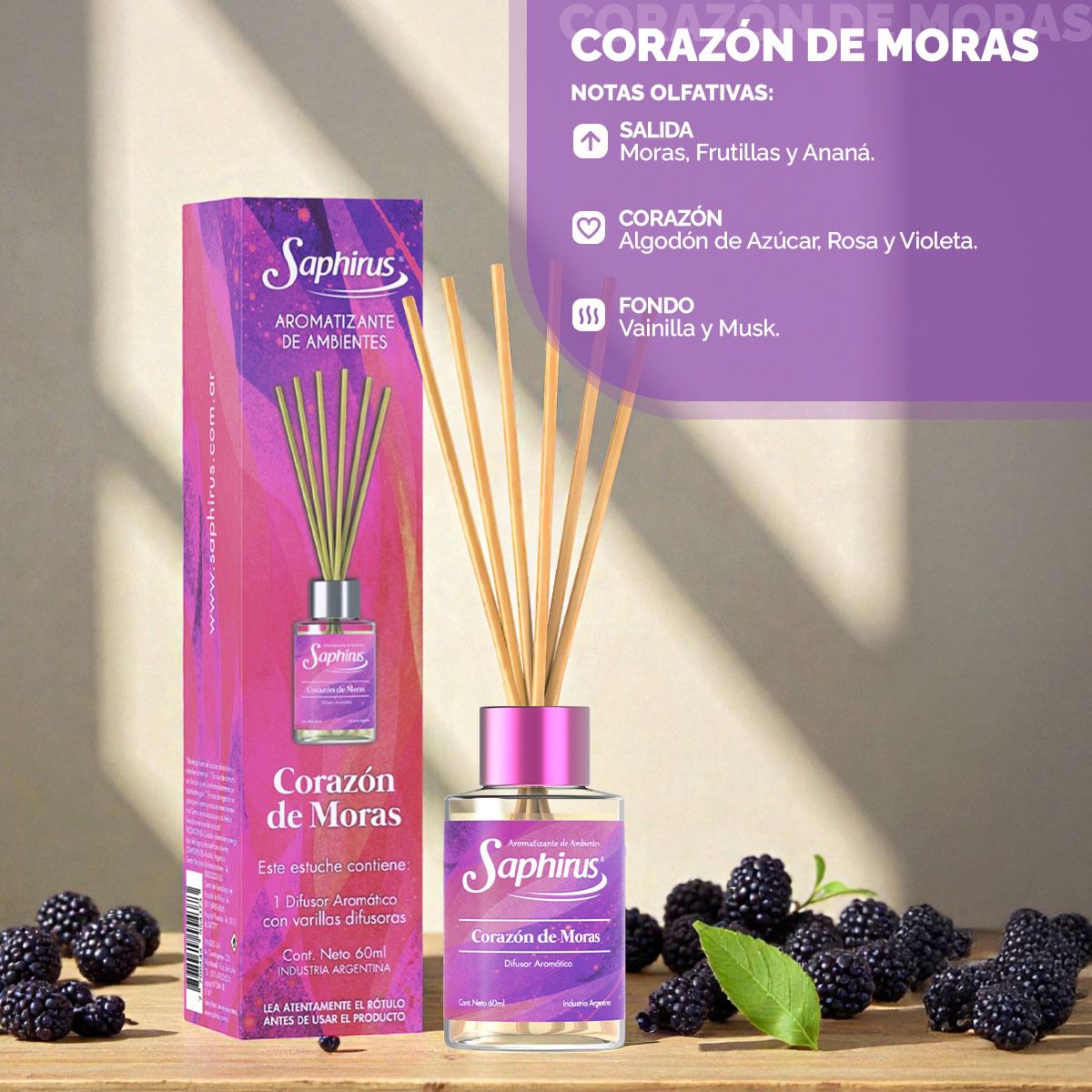 Difusor Corazón de Moras