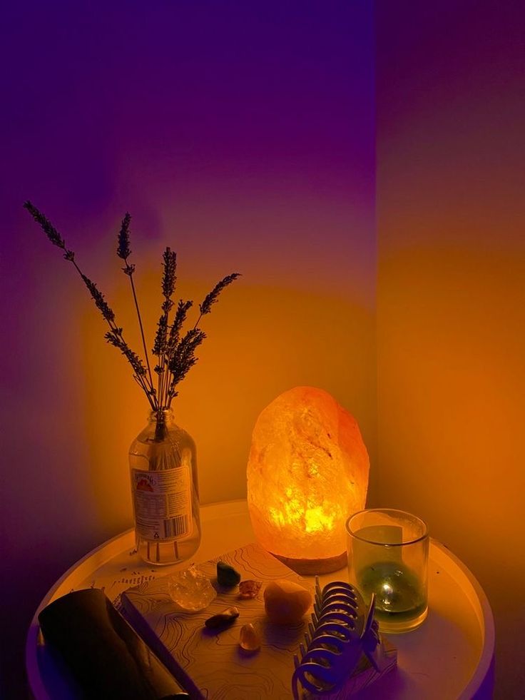 Lámpara de Sal del Himalaya con Dimmer Regulable