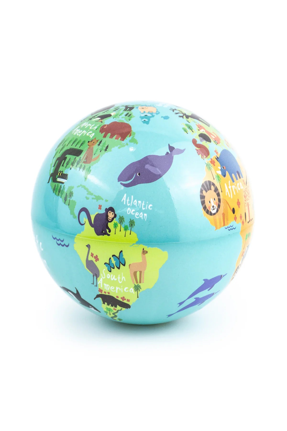 Globo terráqueo infantil giratorio con luz 14cm