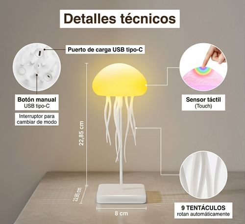 Aurora Mood Light - Lámpara Medusa