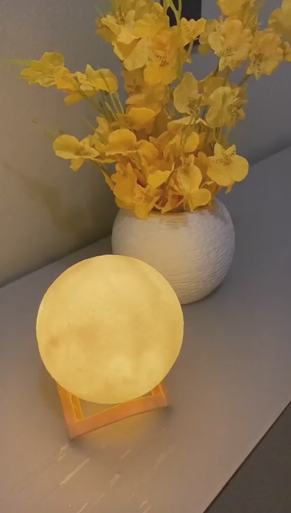 Lámpara luz de luna con base