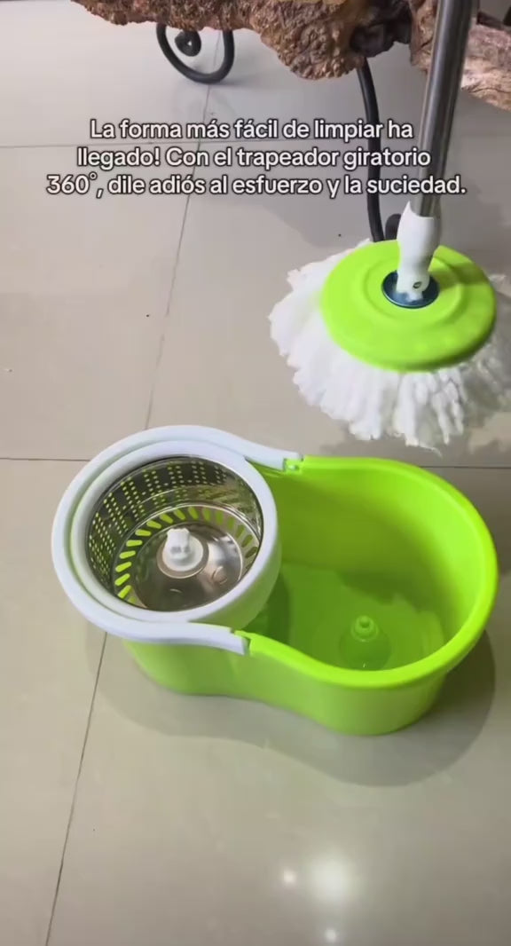 Mopa Giratoria 360° con Balde Centrifugador Celeste