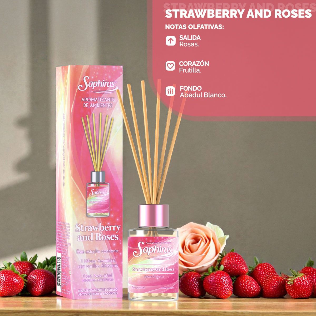 Difusor Strawberry and Roses